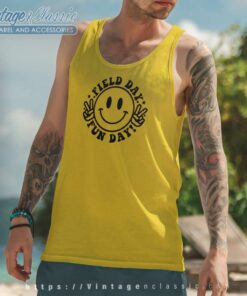 Field Day Fun Day Smiley Face Tank Top Racerback