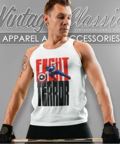Fight Terror Captain America Patriot Tank Top Racerback