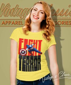 Fight Terror Captain America Patriot Women TShirt
