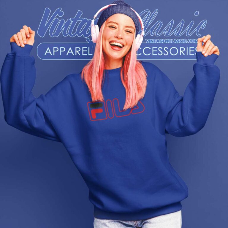 Fila Red Outline Logo Sweatshirt Fila Red Outline Logo Sweatshirt