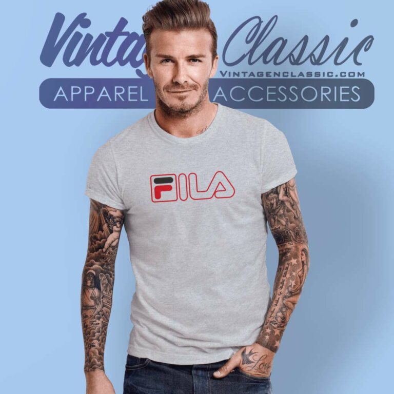 Fila Red Outline Logo T Shirt Fila Red Outline Logo T Shirt