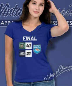Final Ohio Vs Ga Southern Myrtle Beach Bowl 41 21 V Neck TShirt
