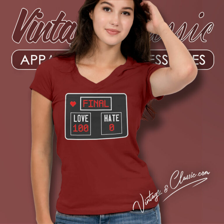 Final Score Love Wins V Neck TShirt Final Score Love Wins V Neck TShirt