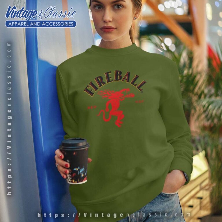 Fireball Whiskey Red Hot Logo Sweatshirt Fireball Whiskey Red Hot Logo Sweatshirt
