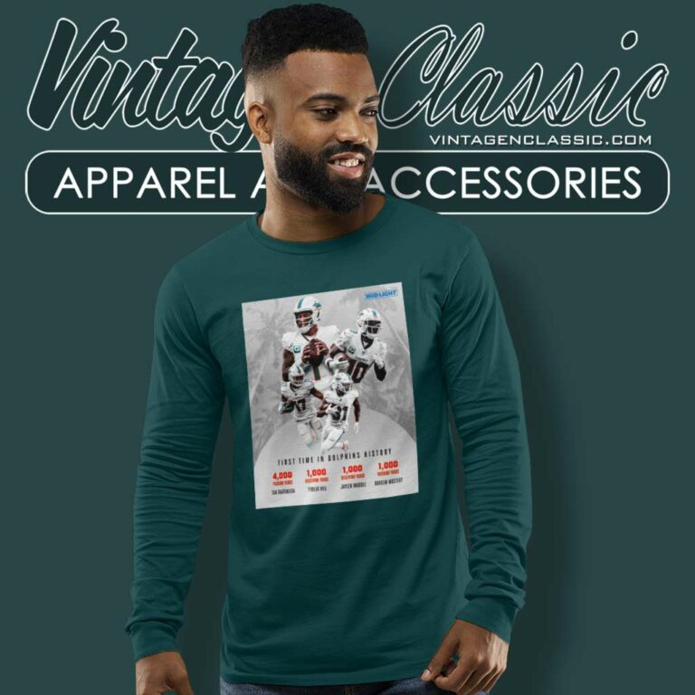 Firt Time In Dolphins History Our Foursome Long Sleeve Tee Firt Time In Dolphins History Our Foursome Long Sleeve Tee