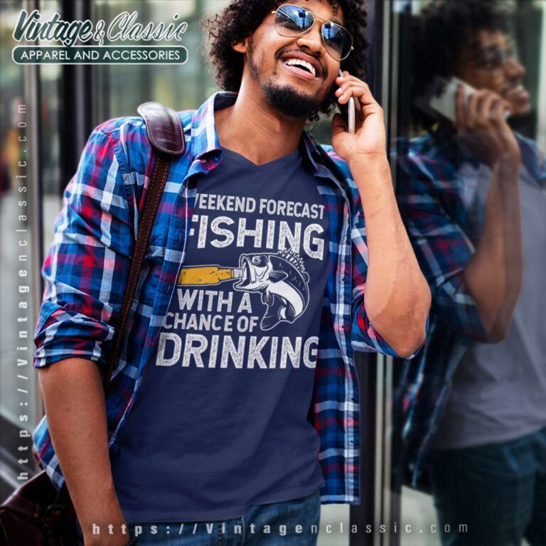 Fishing With A Chance Of Drinking Weekend Forecast Fishing Beer V Neck TShirt Fishing With A Chance Of Drinking Weekend Forecast Fishing Beer V Neck TShirt