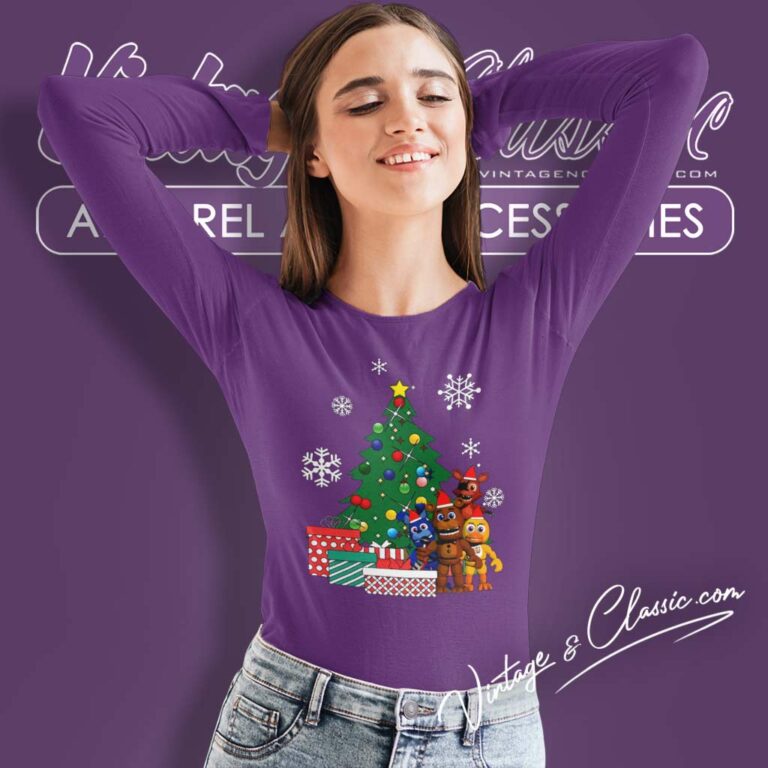Five Nights At Freddys Around Shirt The Christmas Tree Long Sleeve Tee Five Nights At Freddys Around Shirt The Christmas Tree Long Sleeve Tee