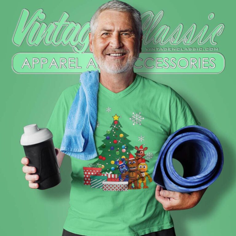 Five Nights At Freddys Around Shirt The Christmas Tree V Neck TShirt Five Nights At Freddys Around Shirt The Christmas Tree V Neck TShirt