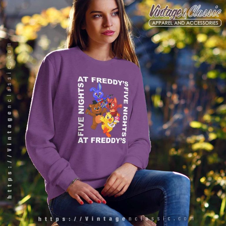 Five Nights At Freddys Baby Characters Sweatshirt Five Nights At Freddys Baby Characters Sweatshirt
