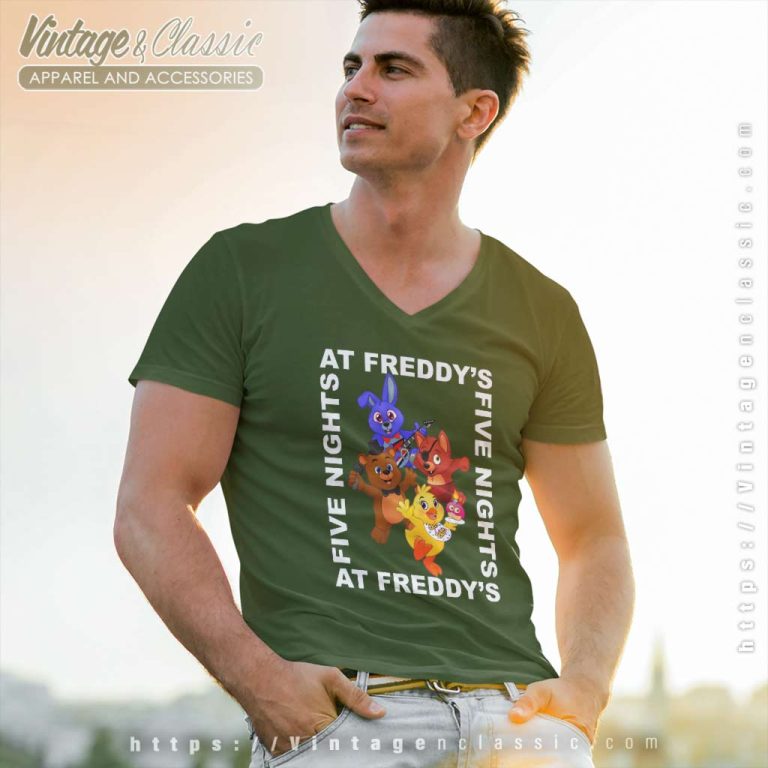 Five Nights At Freddys Baby Characters V Neck TShirt Five Nights At Freddys Baby Characters V Neck TShirt