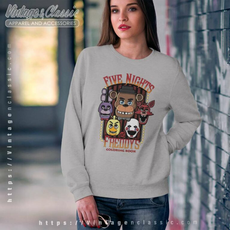 Five Nights At Freddys Coloring Book Shirt Sweatshirt Five Nights At Freddys Coloring Book Shirt Sweatshirt