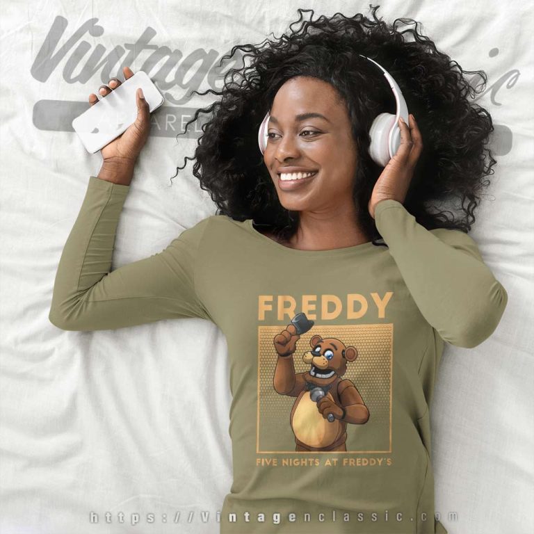 Five Nights At Freddys Funny Freddy Long Sleeve Tee Five Nights At Freddys Funny Freddy Long Sleeve Tee