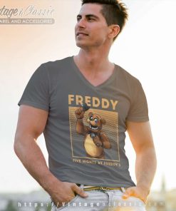 Five Nights At Freddys Funny Freddy V Neck TShirt