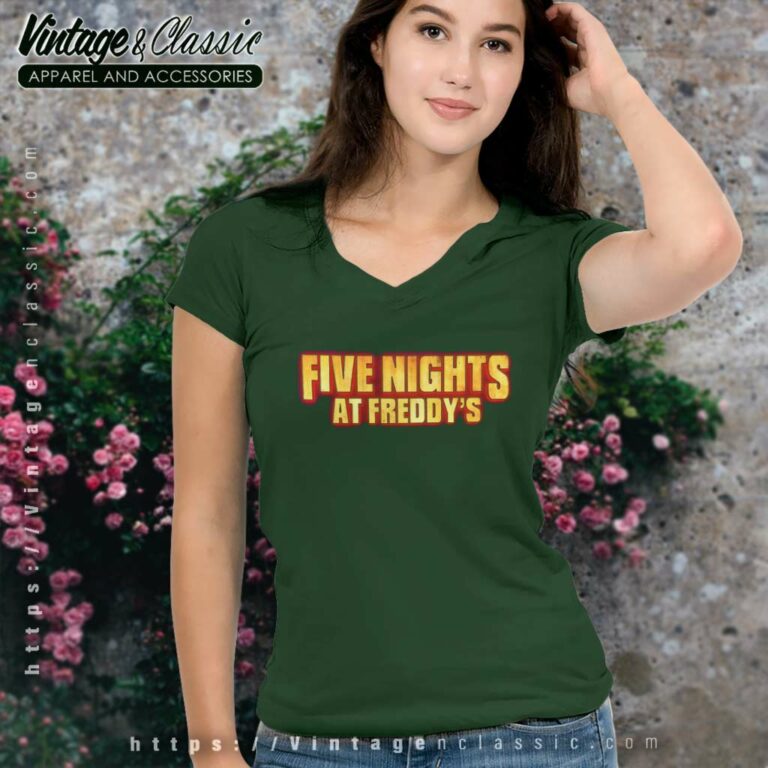 Five Nights At Freddys Logo Shirt V Neck TShirt Five Nights At Freddys Logo Shirt V Neck TShirt