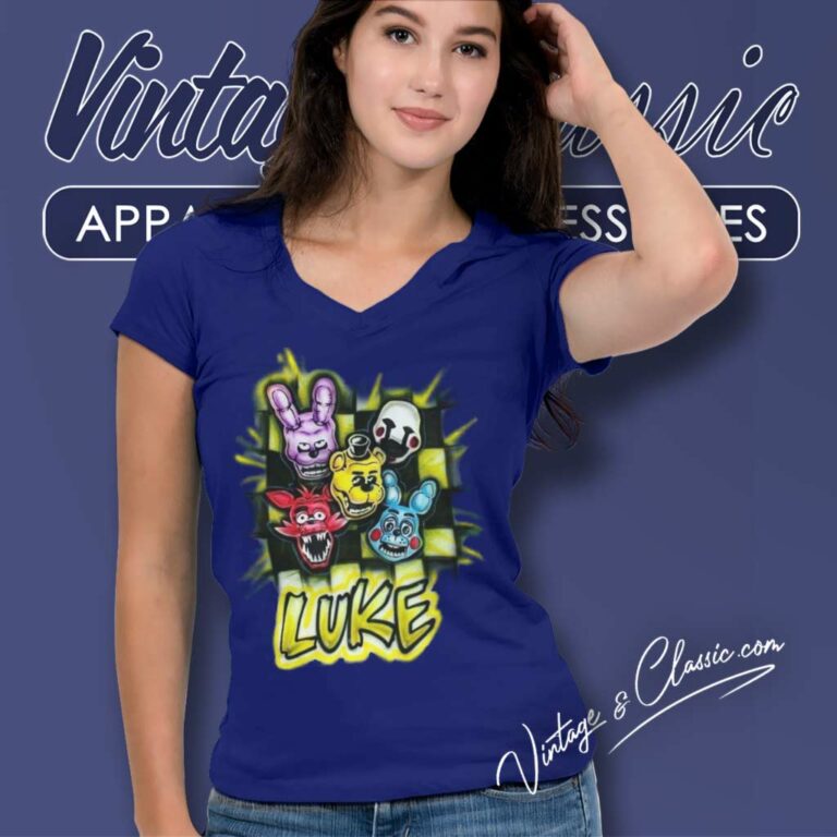 Five Nights At Freddys Luke V Neck TShirt Five Nights At Freddys Luke V Neck TShirt
