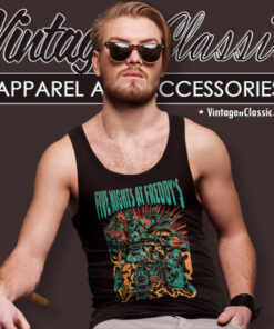 Five Nights At Freddys Metal Animatronics Tank Top Racerback