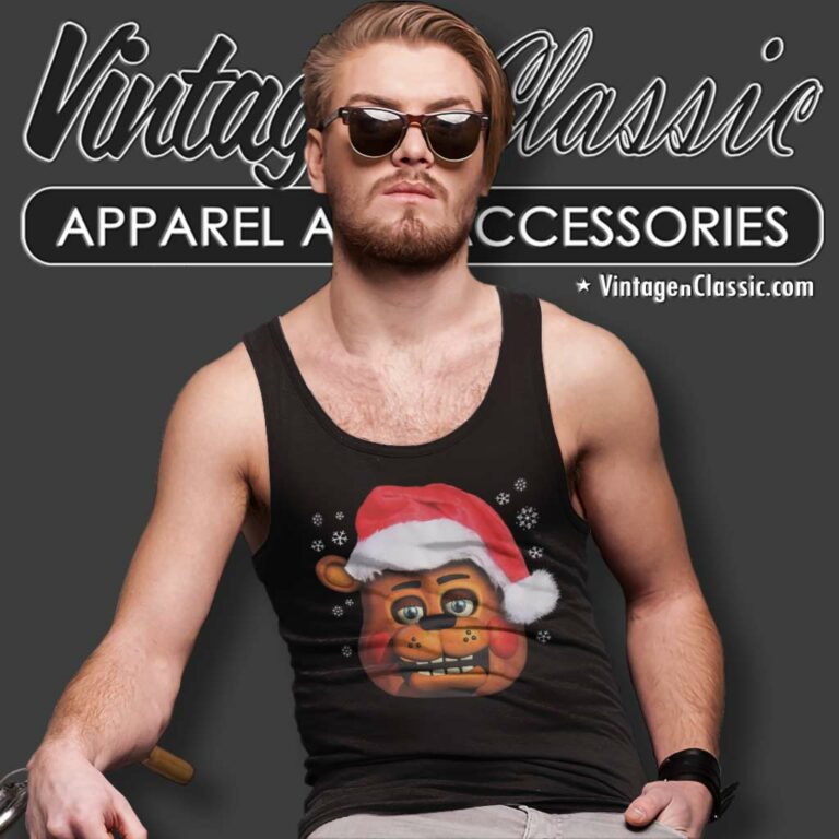 Five Nights At Freddys Santa Freddy Tank Top Racerback Five Nights At Freddys Santa Freddy Tank Top Racerback