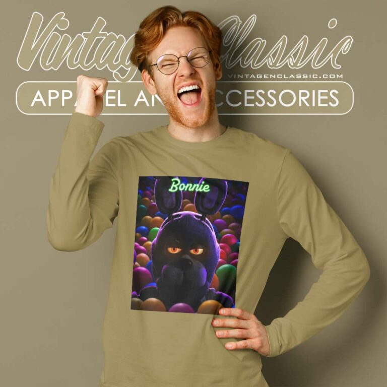 Five Nights At Freddys Shirt Bonnie Face Long Sleeve Tee Five Nights At Freddys Shirt Bonnie Face Long Sleeve Tee