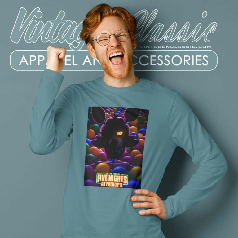 Five Nights At Freddys Shirt Foxy Face Long Sleeve Tee Five Nights At Freddys Shirt Foxy Face Long Sleeve Tee