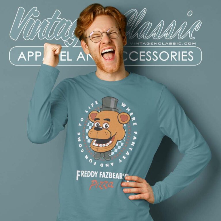 Five Nights At Freddys Shirt Freddy Fazbears Pizza Long Sleeve Tee Five Nights At Freddys Shirt Freddy Fazbears Pizza Long Sleeve Tee