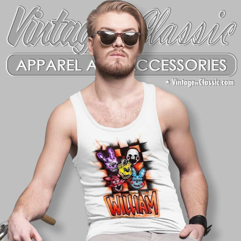Five Nights At Freddys William Tank Top Racerback Five Nights At Freddys William Tank Top Racerback