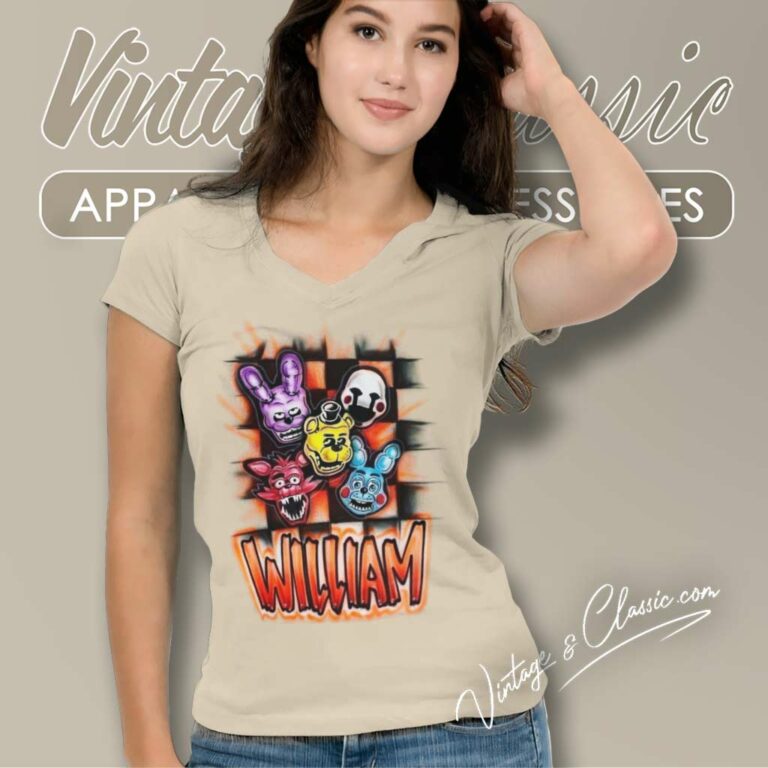 Five Nights At Freddys William V Neck TShirt Five Nights At Freddys William V Neck TShirt