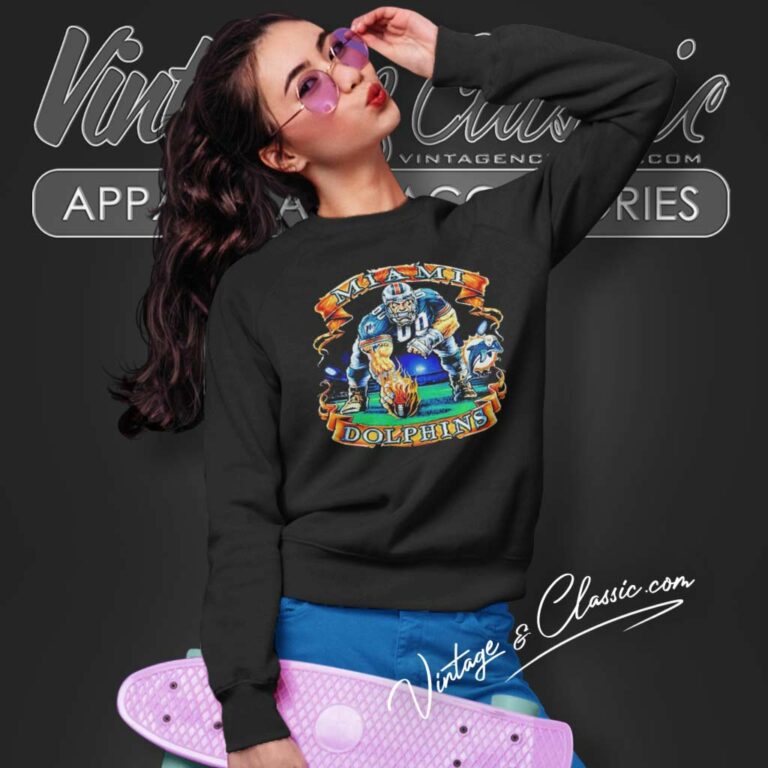 Fl Miami Dolphins Vintage Logo Sweatshirt Fl Miami Dolphins Vintage Logo Sweatshirt