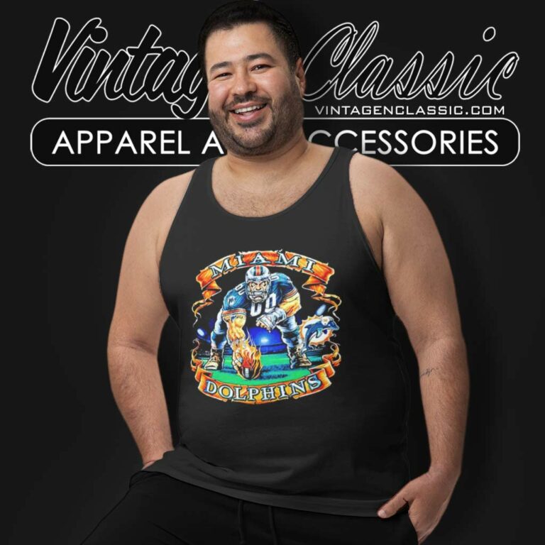 Fl Miami Dolphins Vintage Logo Tank Top Racerback Fl Miami Dolphins Vintage Logo Tank Top Racerback