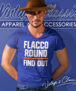 Flacco Round And Find Out Cleveland Browns V Neck TShirt