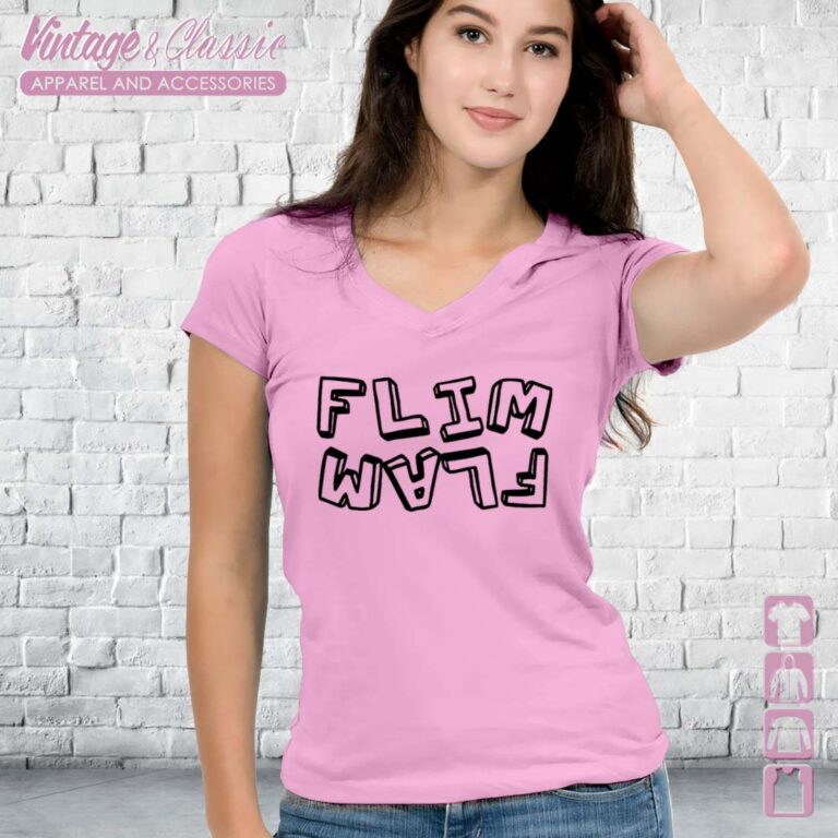 Flam Flim Flam Flamingo Vneck Flam Flim Flam Flamingo Vneck