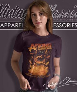 Flaming Skull And Hand Asking Alexandria Band Women TShirt