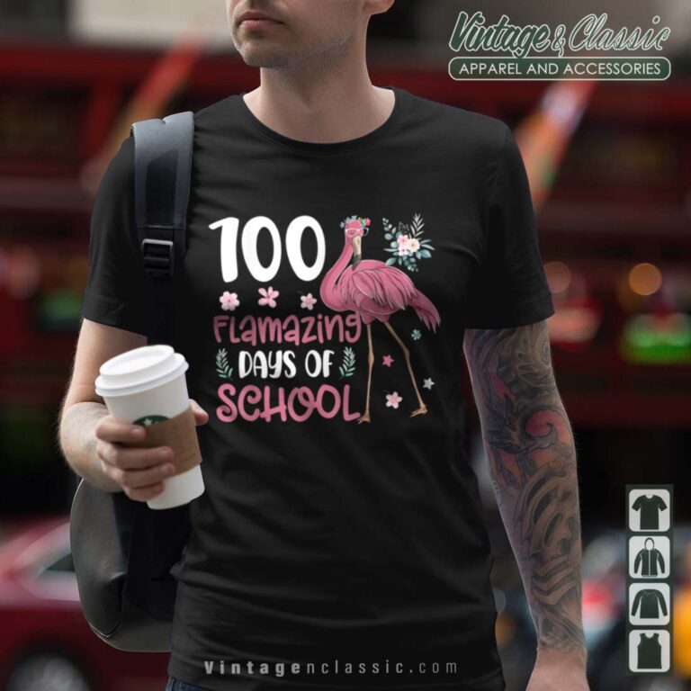 Flamingo 100th Day Teachers T Shirt 100 Flamazing Days of School Flamingo 100th Day Teachers T Shirt 100 Flamazing Days of School
