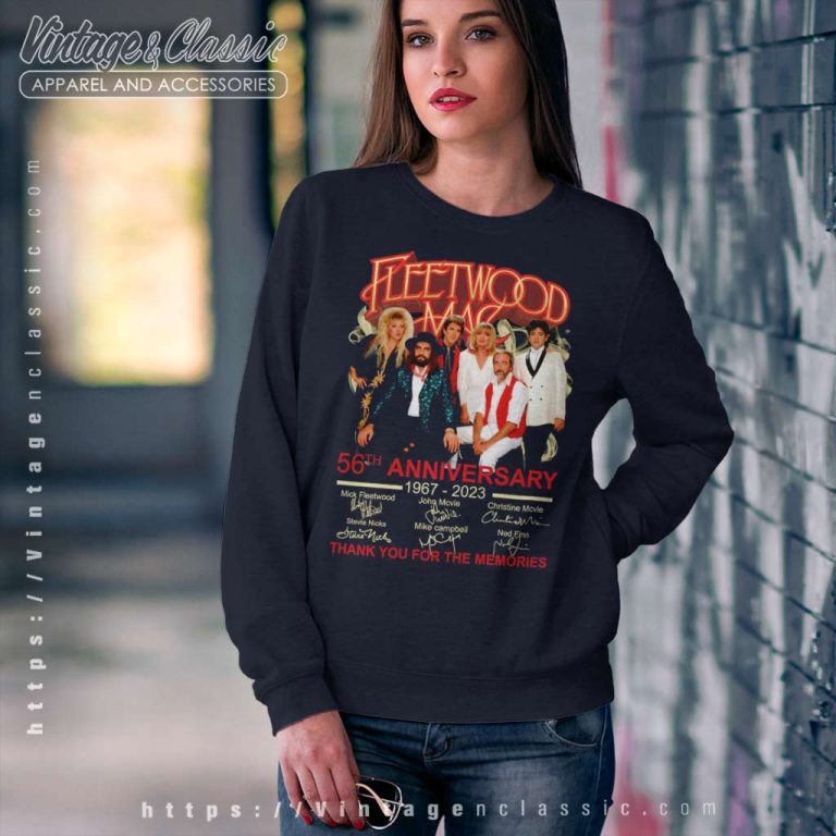 Fleetwood Mac Shirt 56tht Anniversary 1967 2023 Thank You For The Memories Sweatshirt Fleetwood Mac Shirt 56tht Anniversary 1967 2023 Thank You For The Memories Sweatshirt