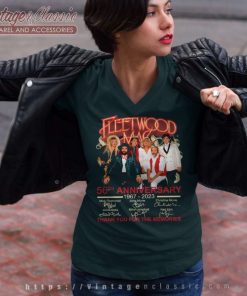 Fleetwood Mac Shirt 56tht Anniversary 1967 2023 Thank You For The Memories V Neck TShirt