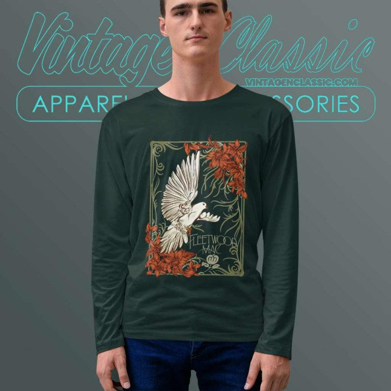 Fleetwood Mac Shirt Dove Band Logo Long Sleeve Tee Fleetwood Mac Shirt Dove Band Logo Long Sleeve Tee