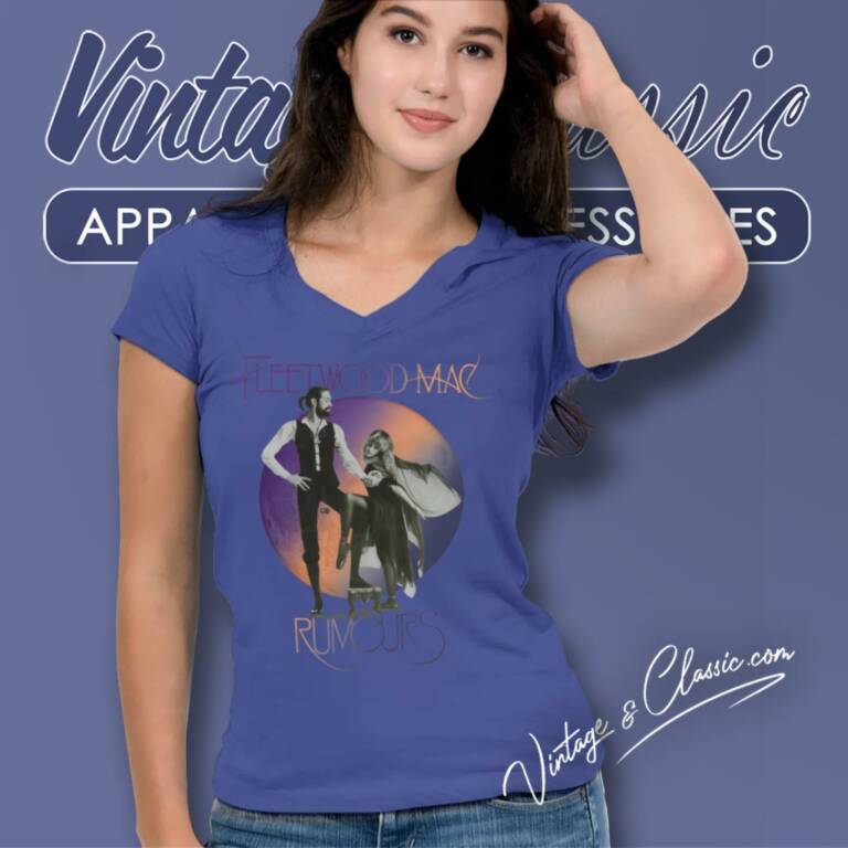 Fleetwood Mac Shirt Rumours Album V Neck TShirt Fleetwood Mac Shirt Rumours Album V Neck TShirt