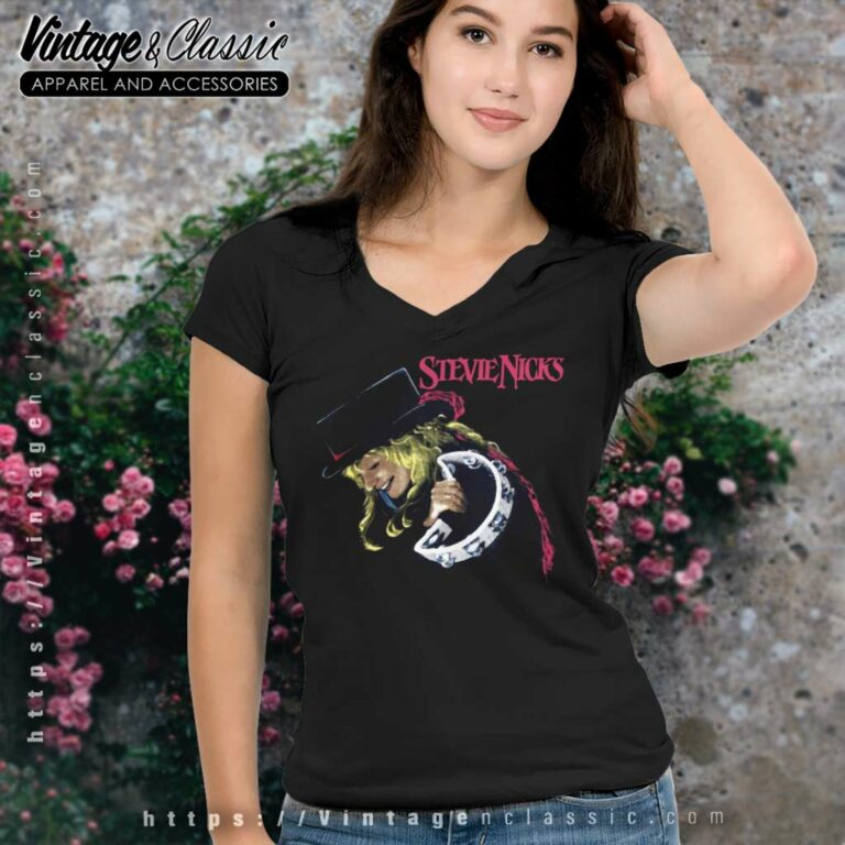 Fleetwood Mac Stevie Nicks Tour V Neck TShirt Fleetwood Mac Stevie Nicks Tour V Neck TShirt
