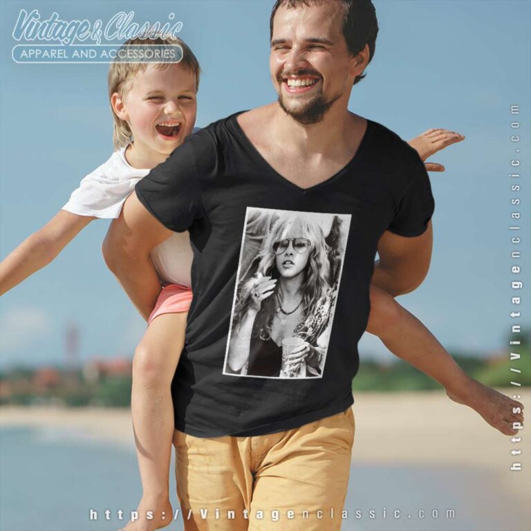 Fleetwood Mac Stevie Nicks V Neck TShirt Fleetwood Mac Stevie Nicks V Neck TShirt