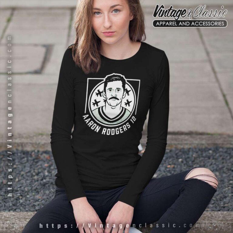 Flight 12 Aaron Rodgers Football Shirt Long Sleeve Tee Flight 12 Aaron Rodgers Football Shirt Long Sleeve Tee