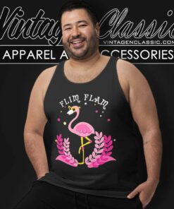 Flim Flam Cute Skating Flamingo Shirt 5 Flim Flam Cute Skating Flamingo Tank Top Racerback 1