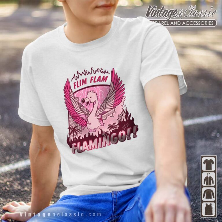 Flim Flam Flamingo Godzilla Tshirt Flim Flam Flamingo Godzilla Tshirt