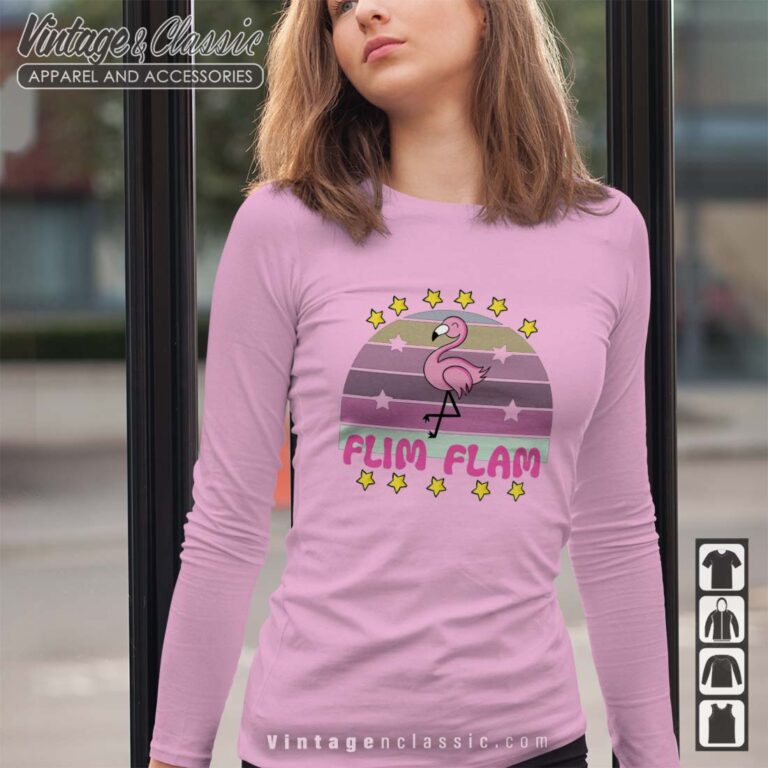 Flim Flam Flamingo Poster Longsleeves Flim Flam Flamingo Poster Longsleeves