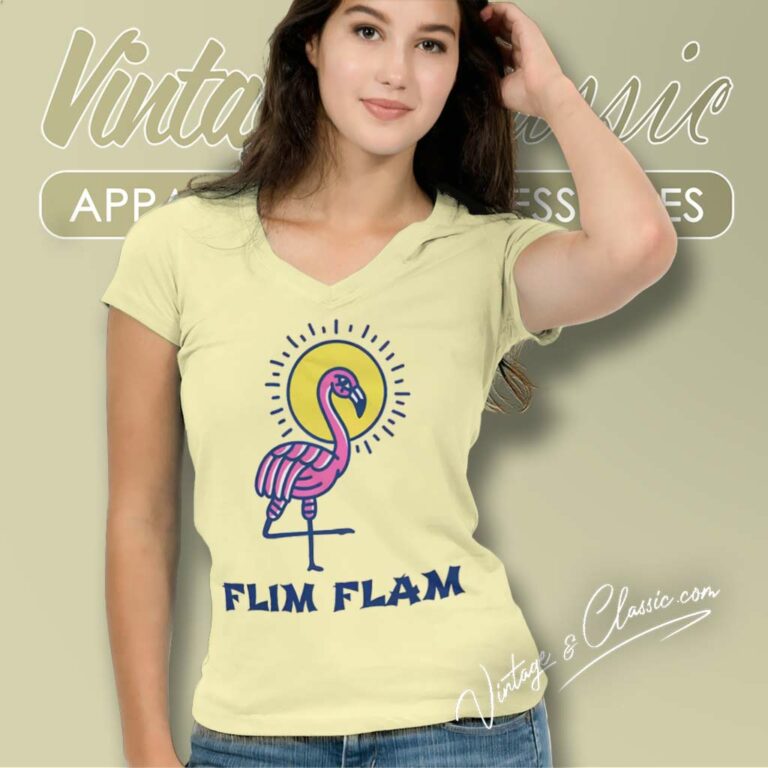 Flim Flam Philadelphia Flamingo V Neck TShirt Flim Flam Philadelphia Flamingo V Neck TShirt