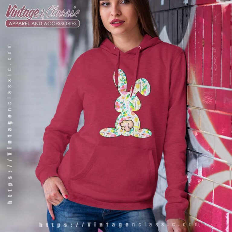 Floral Bunny Easter Hoodie Floral Bunny Easter Hoodie