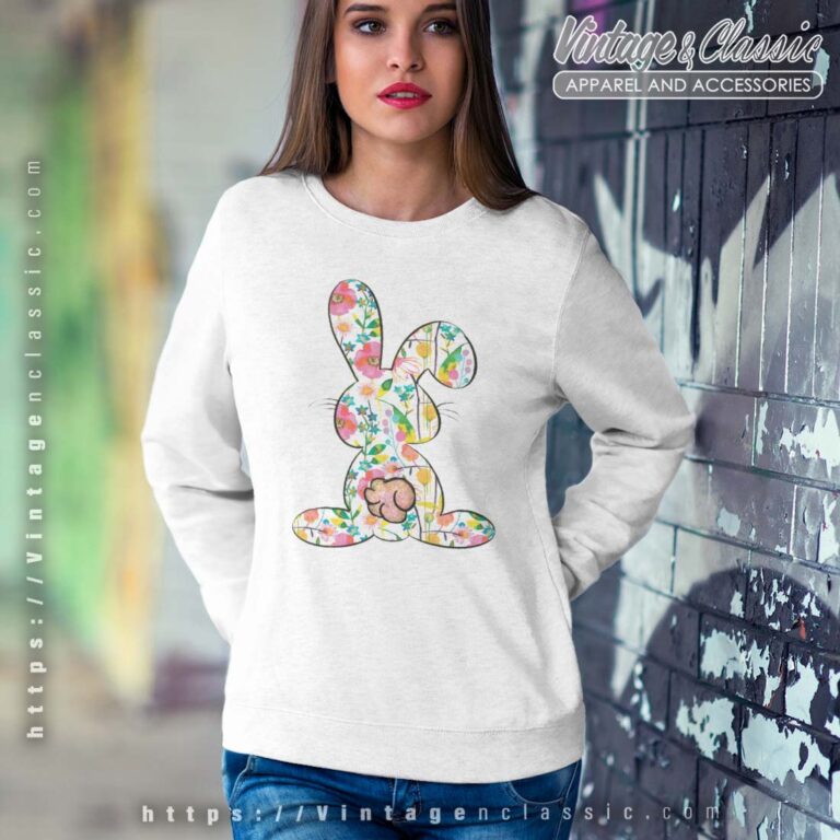 Floral Bunny Easter Sweatshirt Floral Bunny Easter Sweatshirt