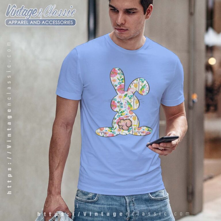 Floral Bunny Easter Tshirt Floral Bunny Easter Tshirt