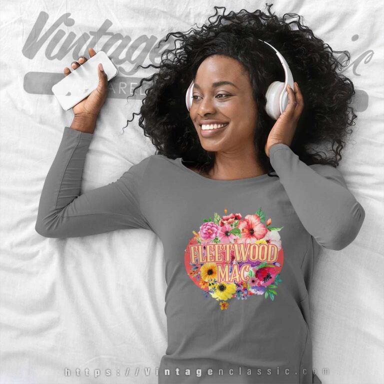 Floral Retro Fleetwood Mac Band Long Sleeve Tee Floral Retro Fleetwood Mac Band Long Sleeve Tee
