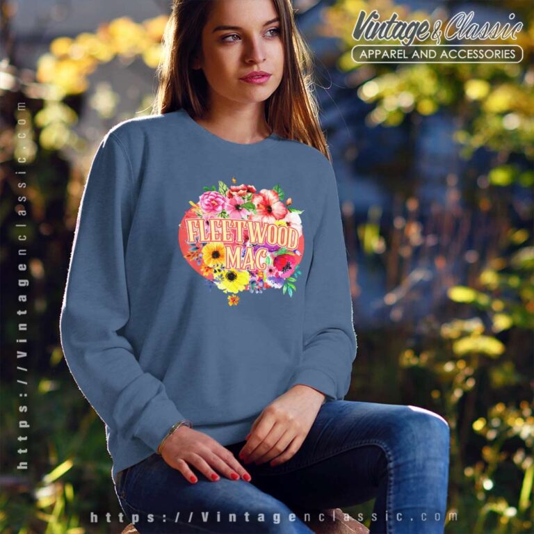 Floral Retro Fleetwood Mac Band Sweatshirt Floral Retro Fleetwood Mac Band Sweatshirt