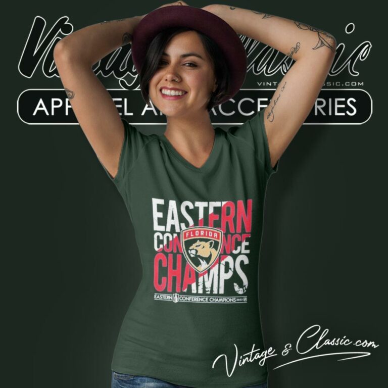 Florida Panthers 2023 Eastern Conference Champions V Neck TShirt Florida Panthers 2023 Eastern Conference Champions V Neck TShirt