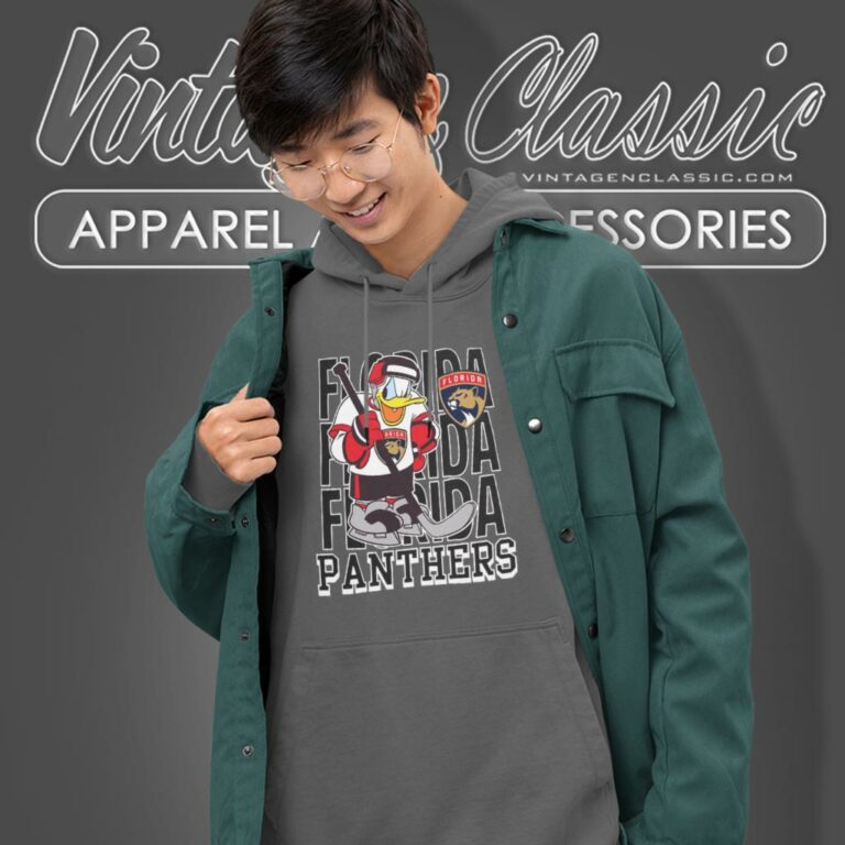 Florida Panthers Donald Duck Hockey Cartoon Hoodie Florida Panthers Donald Duck Hockey Cartoon Hoodie